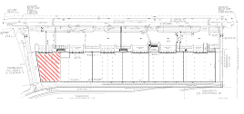 Architectural site plan showing Kent flagship hub layout and zones within the larger facility envelope.